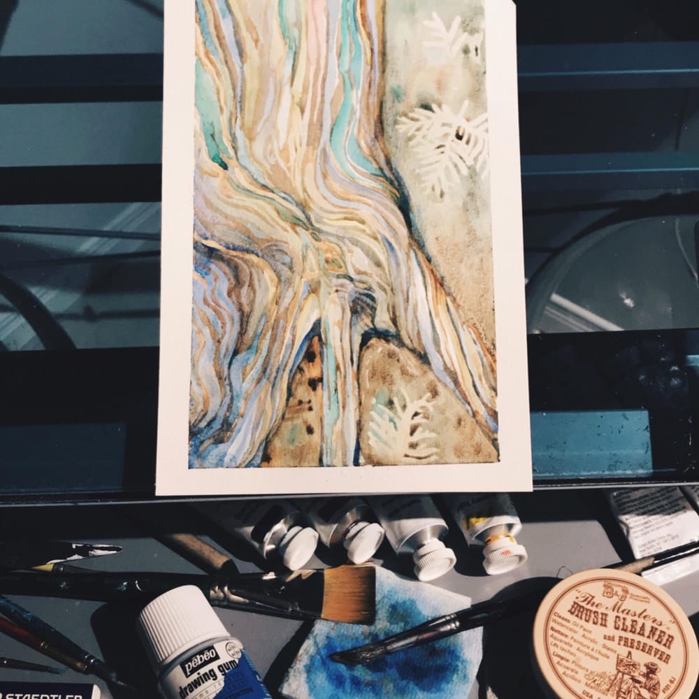 Abstract Watercolor Painting - image 2 - student project