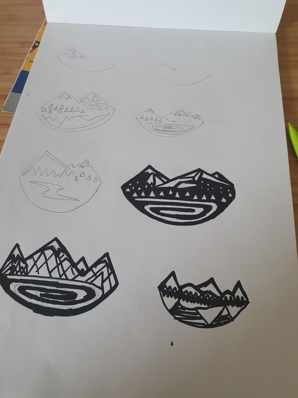 Mountain necklace design - image 2 - student project