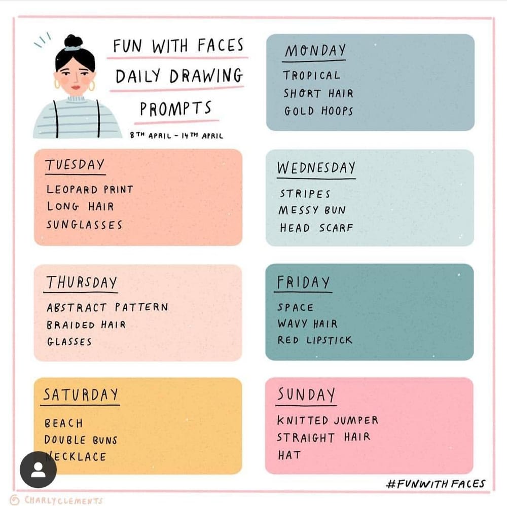 My #funwithfaces with Charly's April 2019 prompts - image 8 - student project