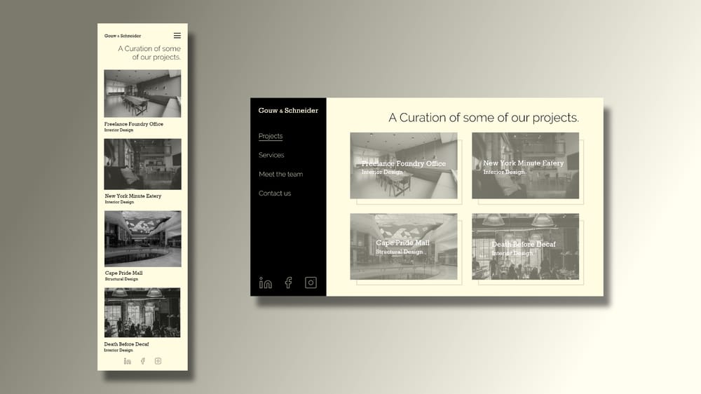 Gouw & Schneider Architects Web page - image 2 - student project