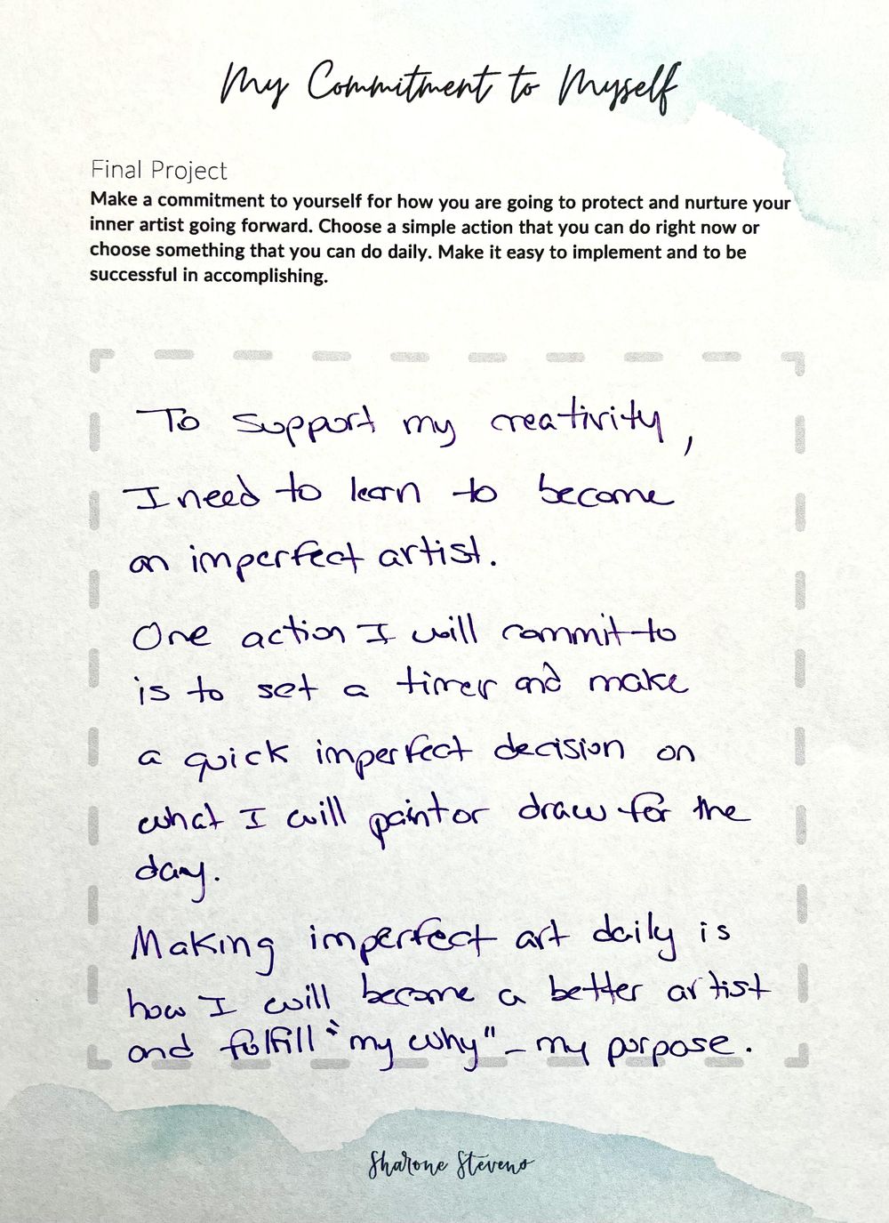 Mindset for Artists - Nurture Your Creativity - image 1 - student project