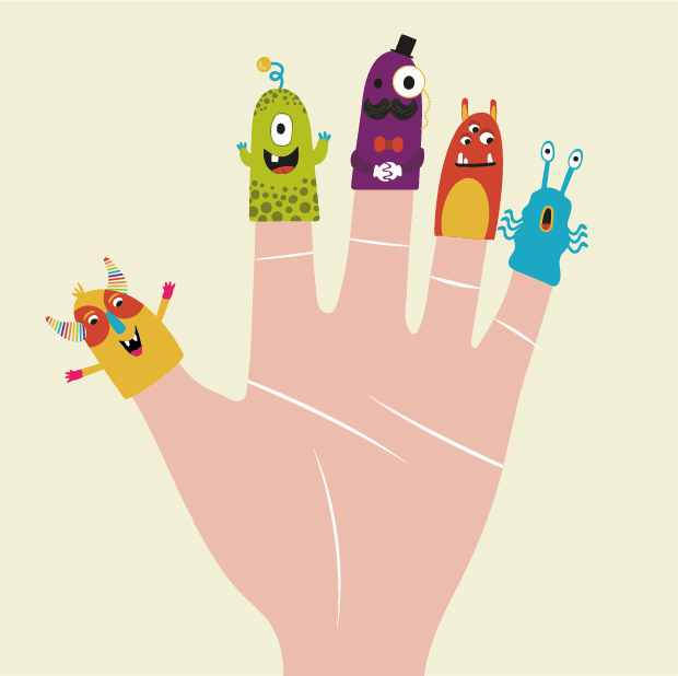 hand puppet monsters - image 3 - student project