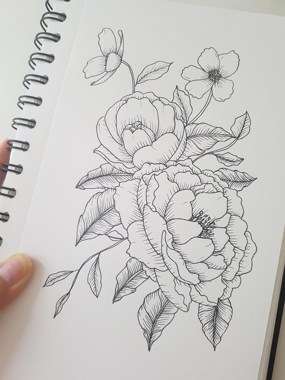 Floral Ink Drawing 101: Line, Depth and Texture - image 2 - student project