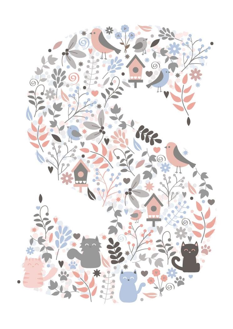 Floral alphabet - image 1 - student project