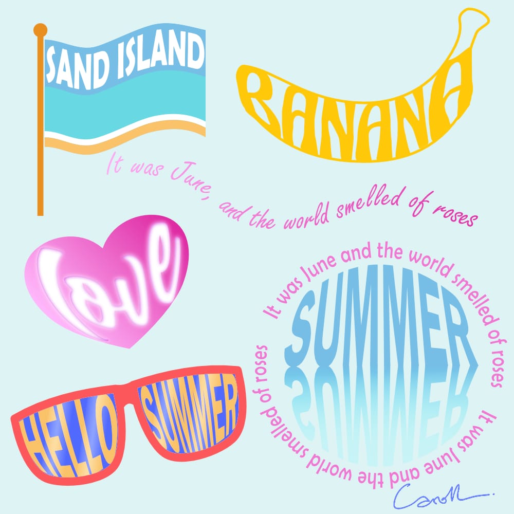 Warp text into shapes - image 1 - student project
