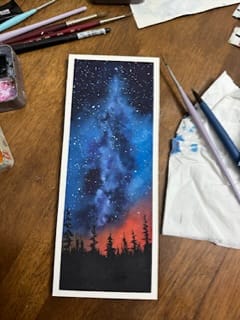 Watercolour Milky Way galaxies - image 1 - student project