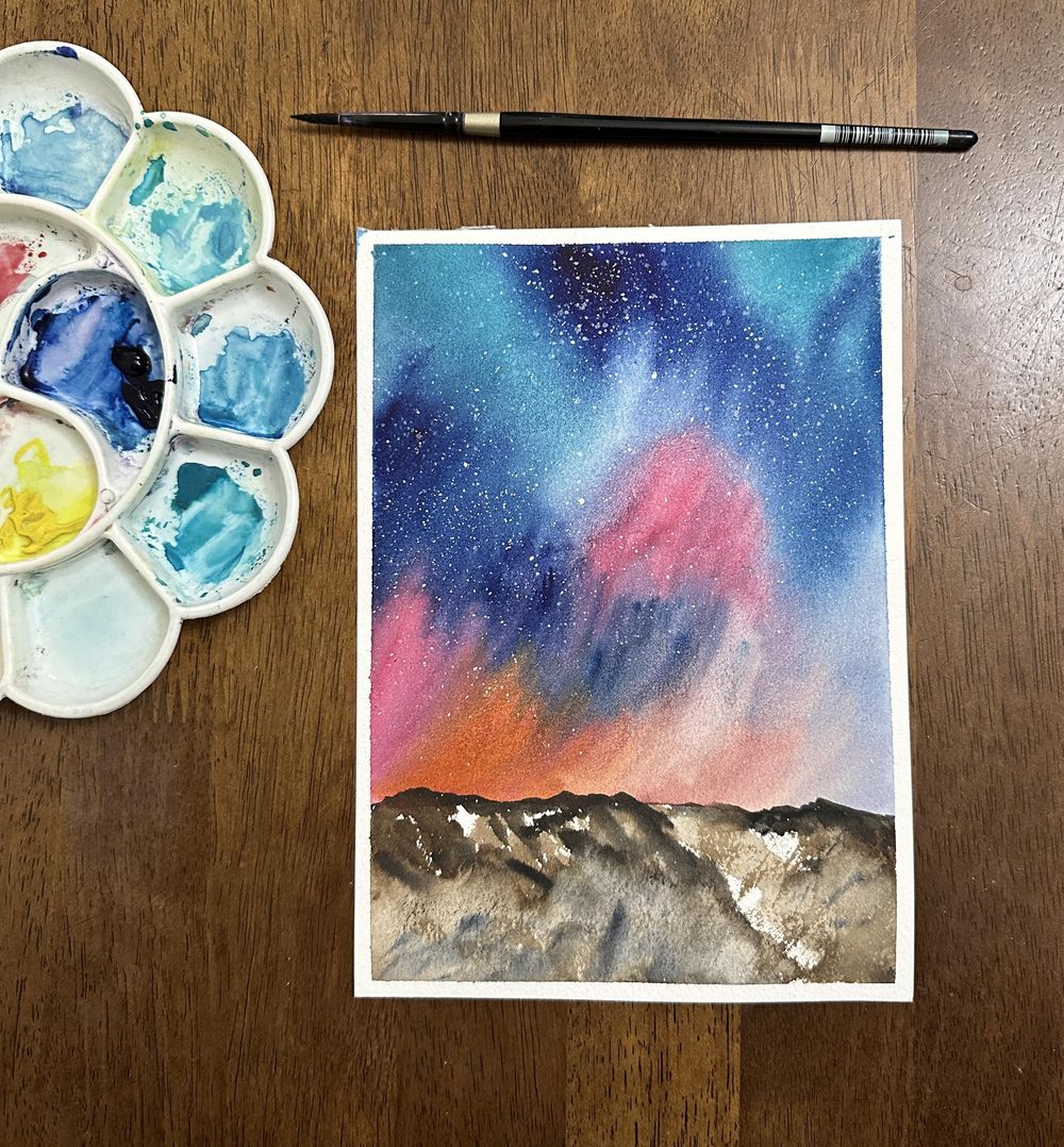 Aurora watercolour - image 13 - student project