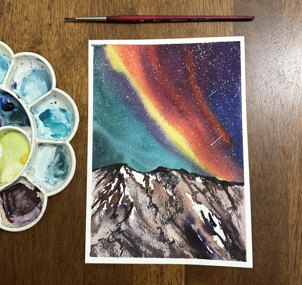 Aurora watercolour - image 12 - student project