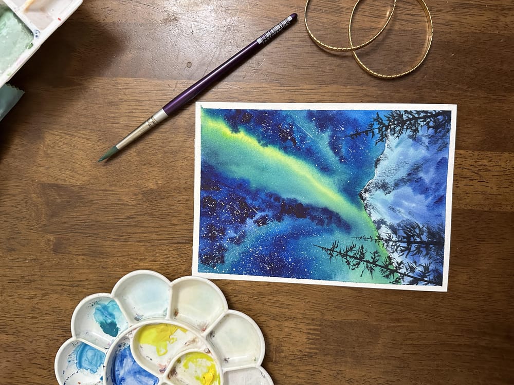Aurora watercolour - image 14 - student project