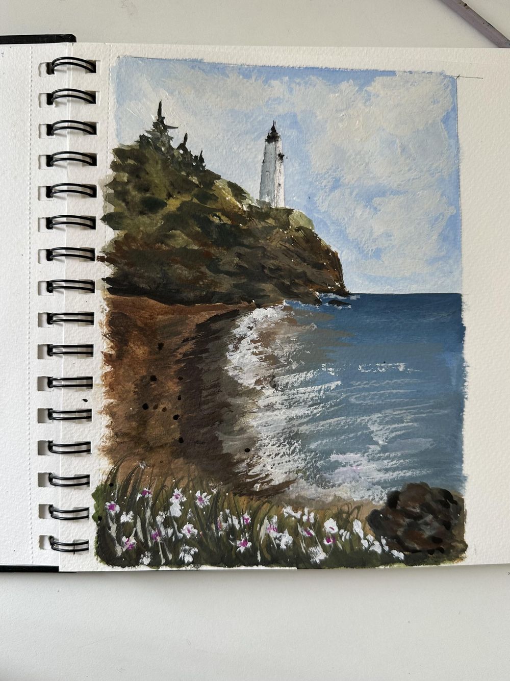 Gouache layering landscape & Seascapes - image 1 - student project