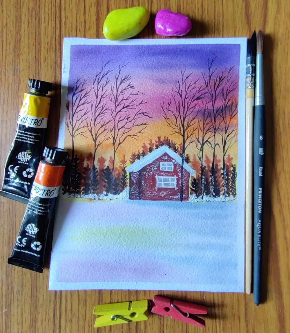 Landscape paintings with Payal - image 1 - student project