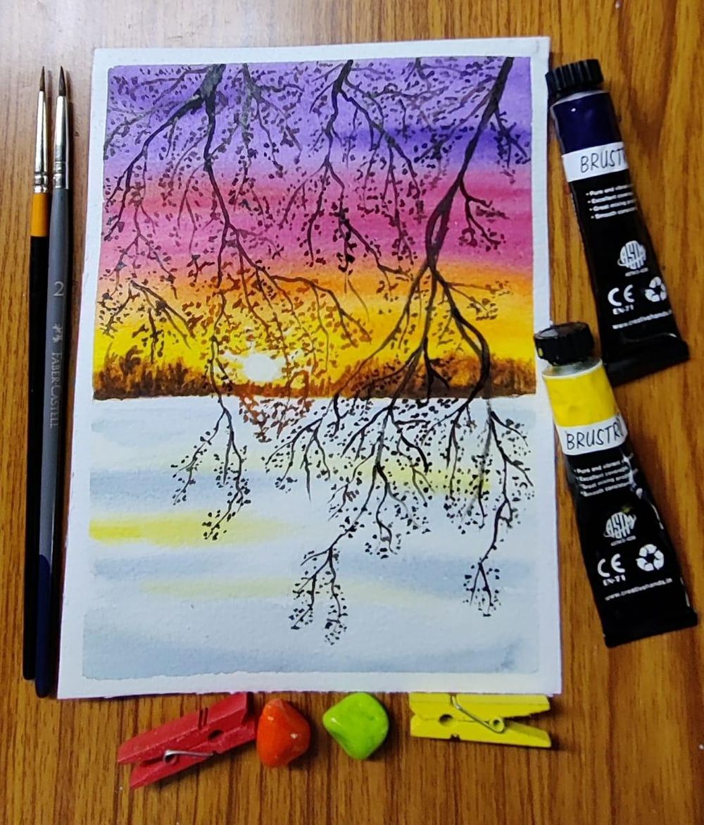 Landscape paintings with Payal - image 4 - student project