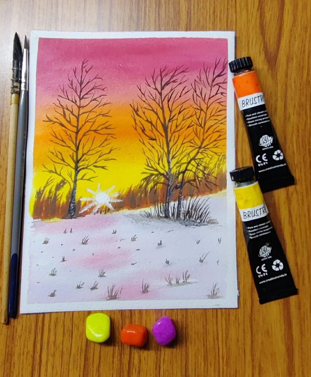 Landscape paintings with Payal - image 3 - student project