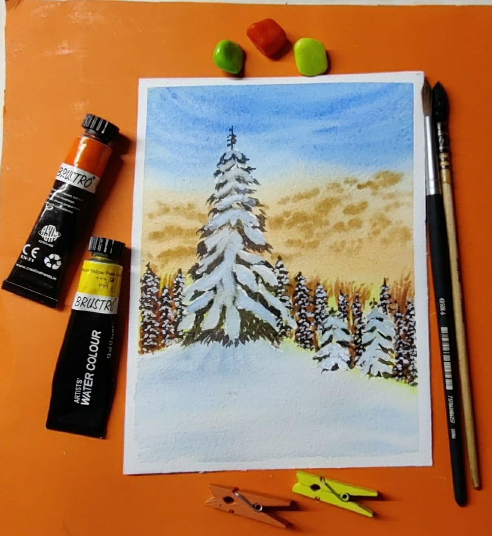 Landscape paintings with Payal - image 2 - student project