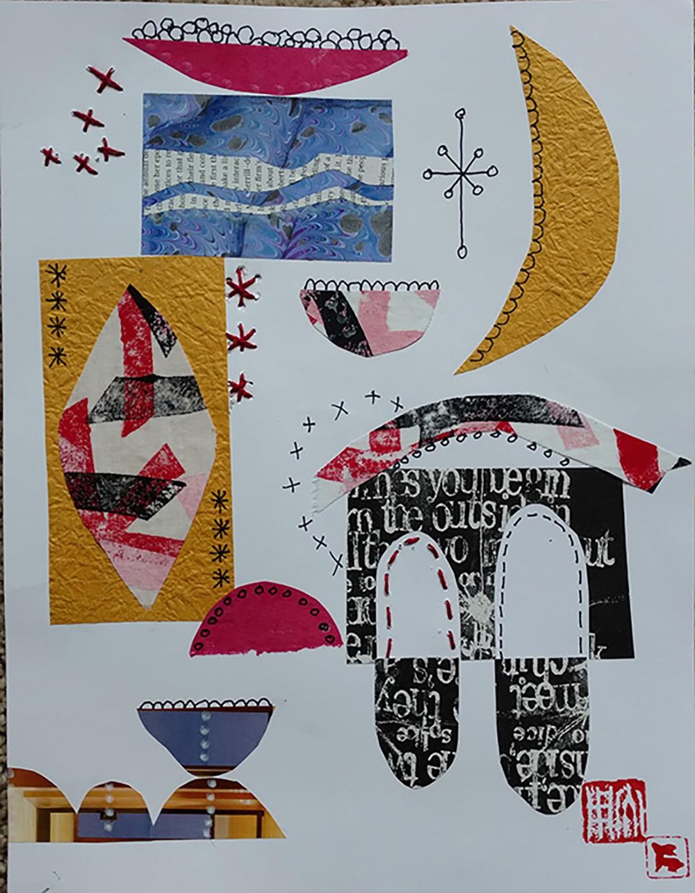 Good start but that awl wants to punch BIG holes! - image 1 - student project