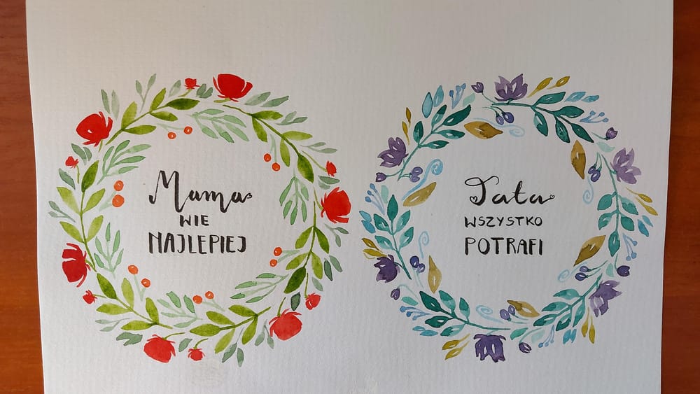Medium wreaths and little bookmark wreath - image 2 - student project