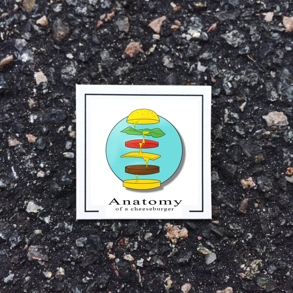 Anatomy of a Cheeseburger Pin - image 3 - student project