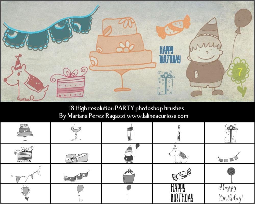 Party brushes set - image 1 - student project