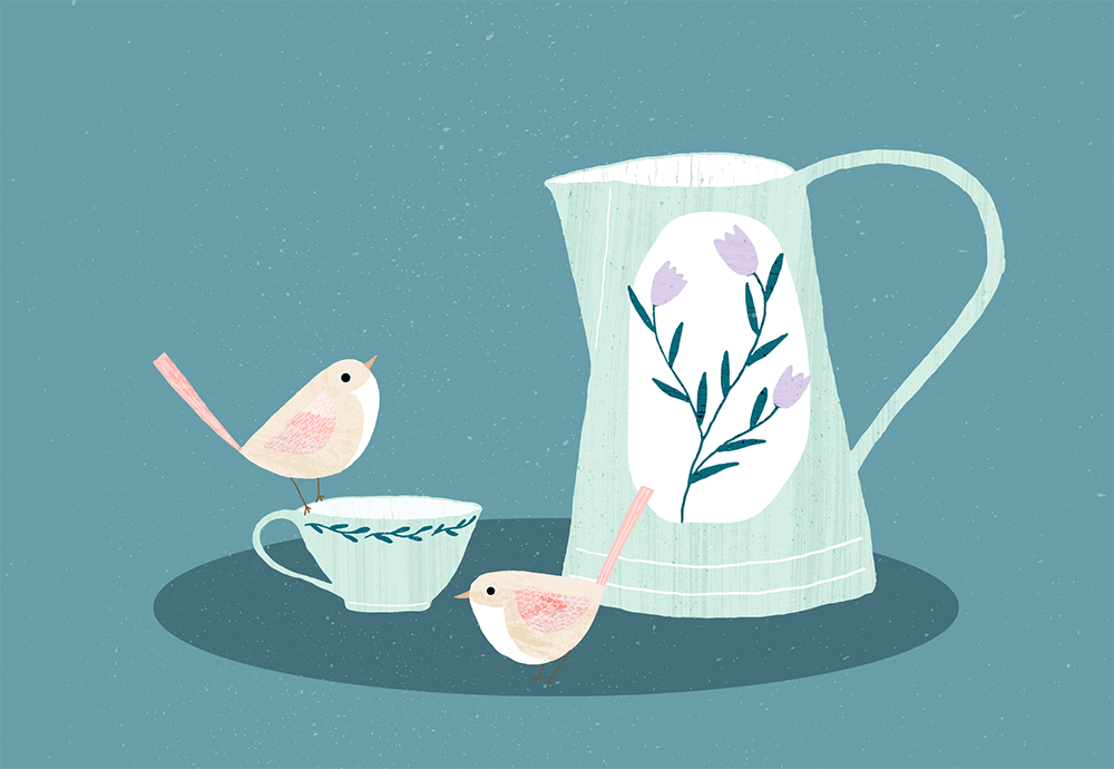 Morning Tea With Textures and Adobe Illustrator - image 2 - student project