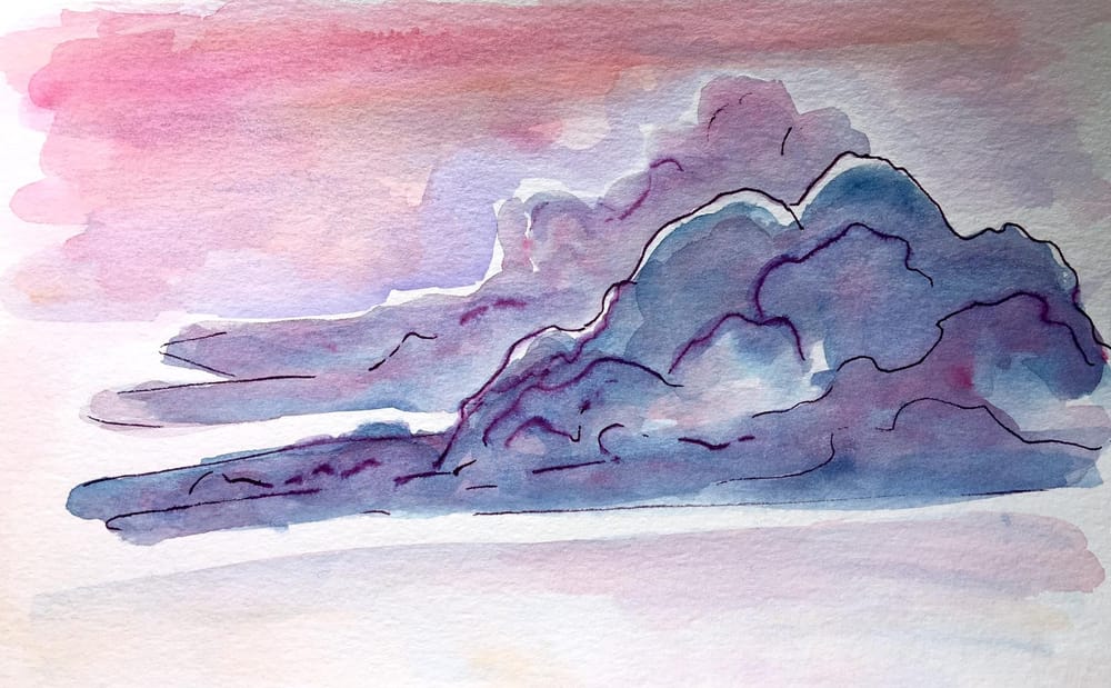 Carefree Clouds: Cloud Painting in Watercolor - image 2 - student project