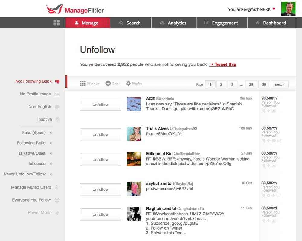 Twitter Marketing in 2017 with Manage Flitter Project - image 1 - student project