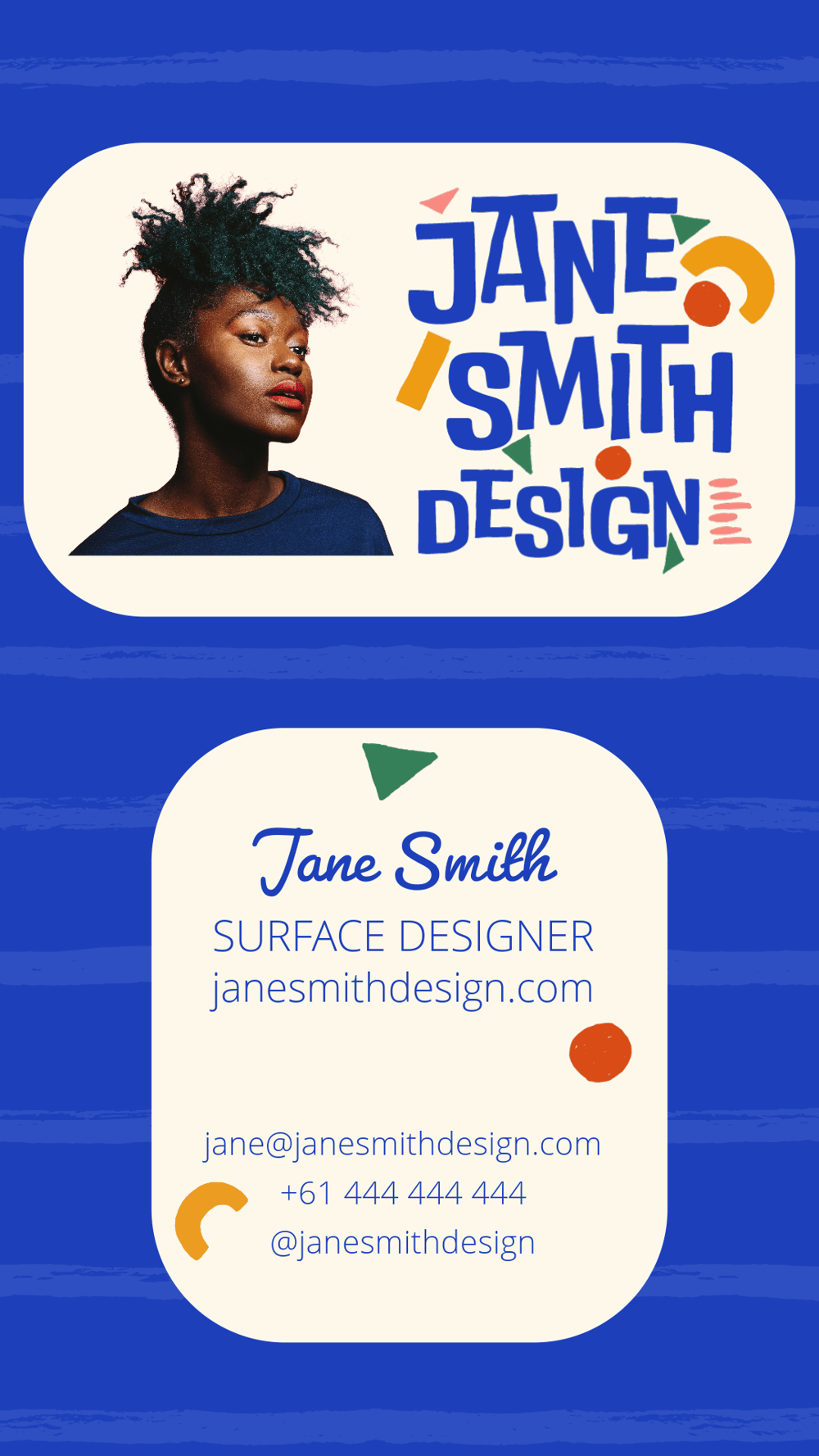 Digital Business Card with fictitious information - image 1 - student project