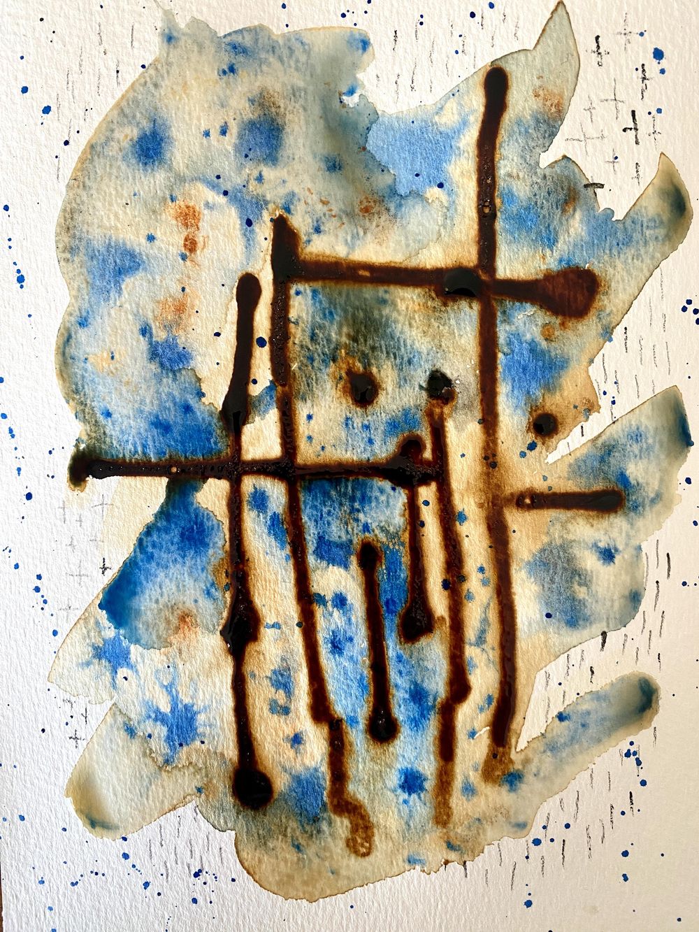 Coffee & Watercolour Abstract - image 2 - student project