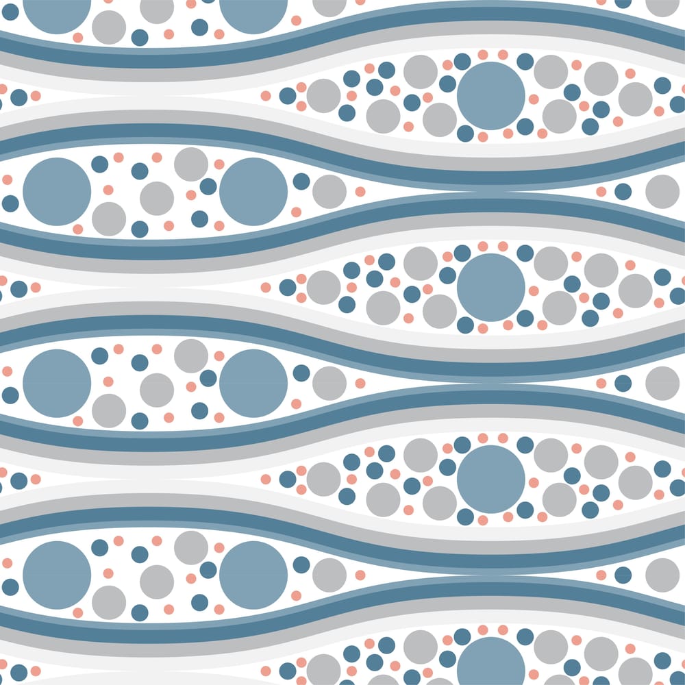 Blue Peach Lines and Dots Pattern - image 1 - student project