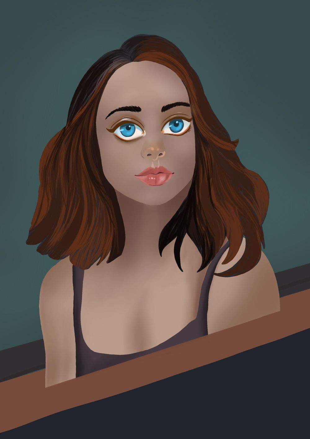 Portrait in procreate - image 1 - student project