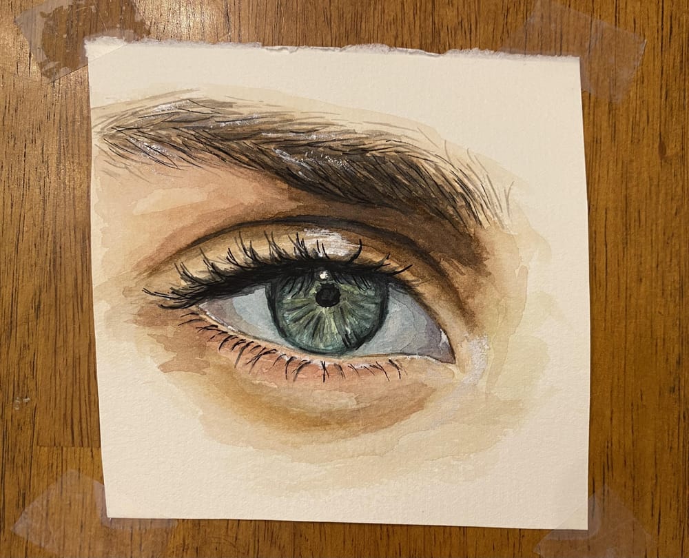 How to Paint Realistic Eyes in Watercolor - image 2 - student project