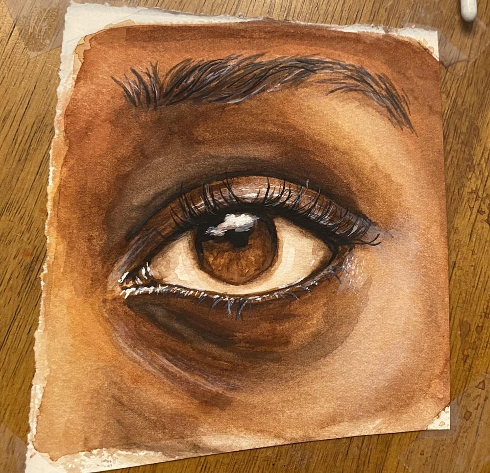 How to Paint Realistic Eyes in Watercolor - image 1 - student project
