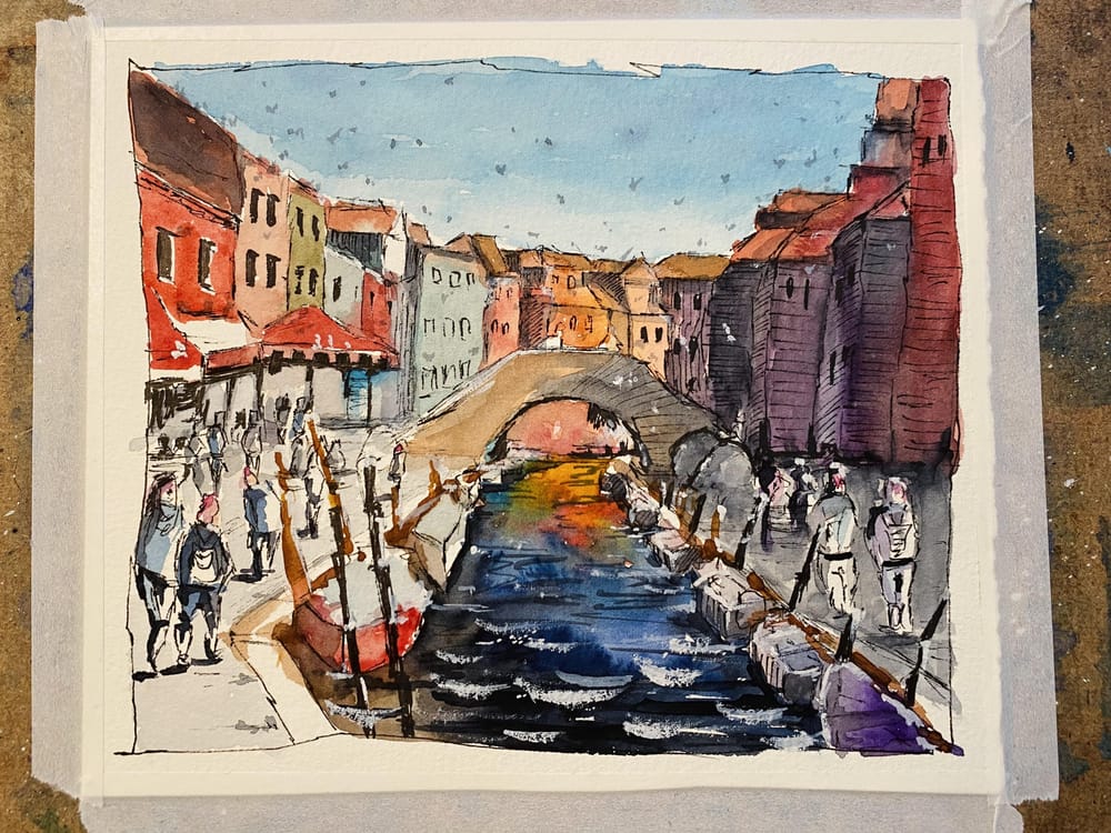 Line and Wash Essentials: Planning and Composing Your Painting - image 2 - student project