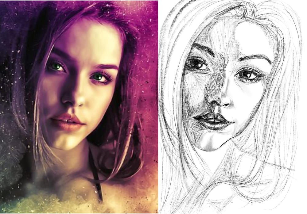 Portrait sketch - image 1 - student project