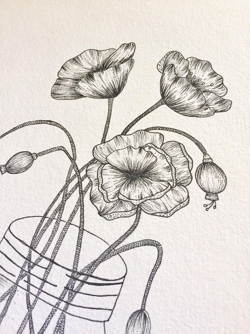 Poppies in a Mason Jar - image 2 - student project