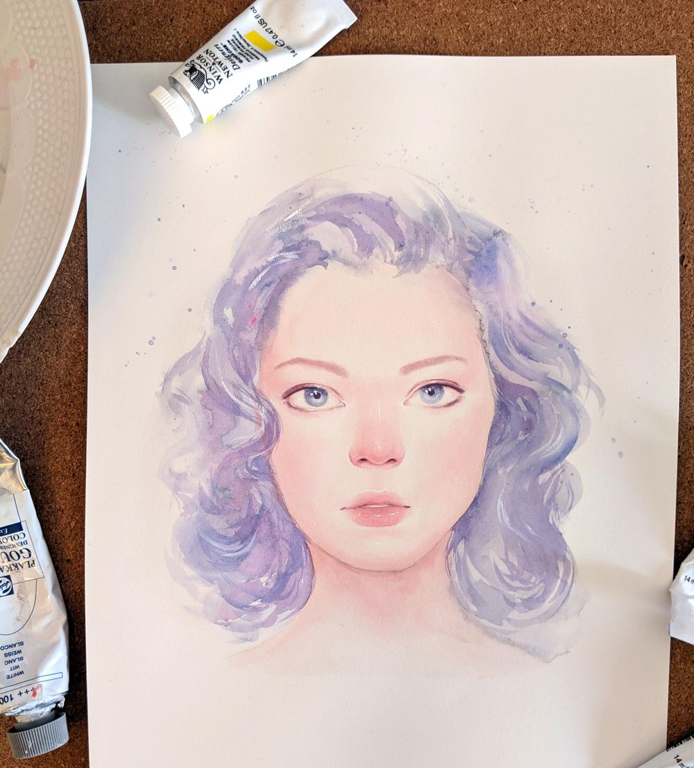 Sample Project - Gouache Portrait - image 4 - student project