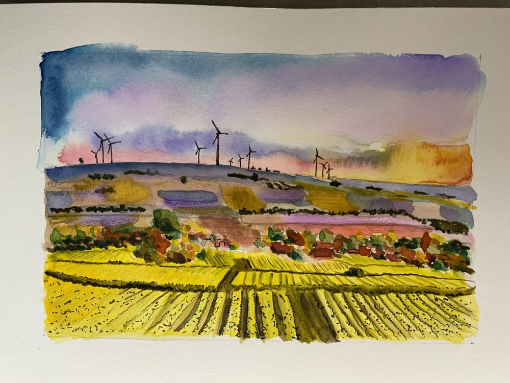 Landscape with mixed media - image 3 - student project