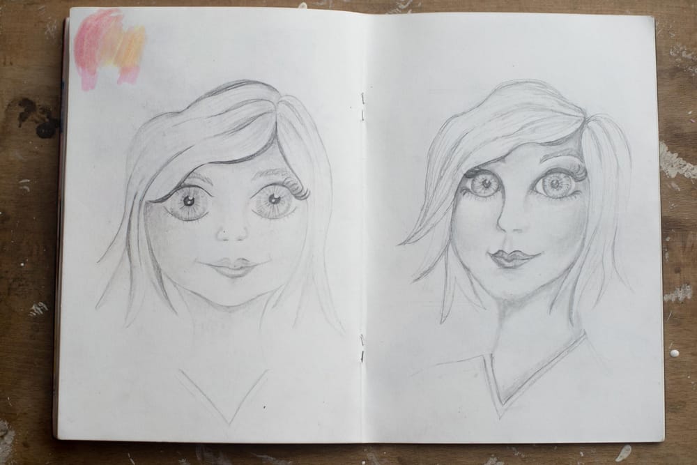 Female character sketches - image 2 - student project
