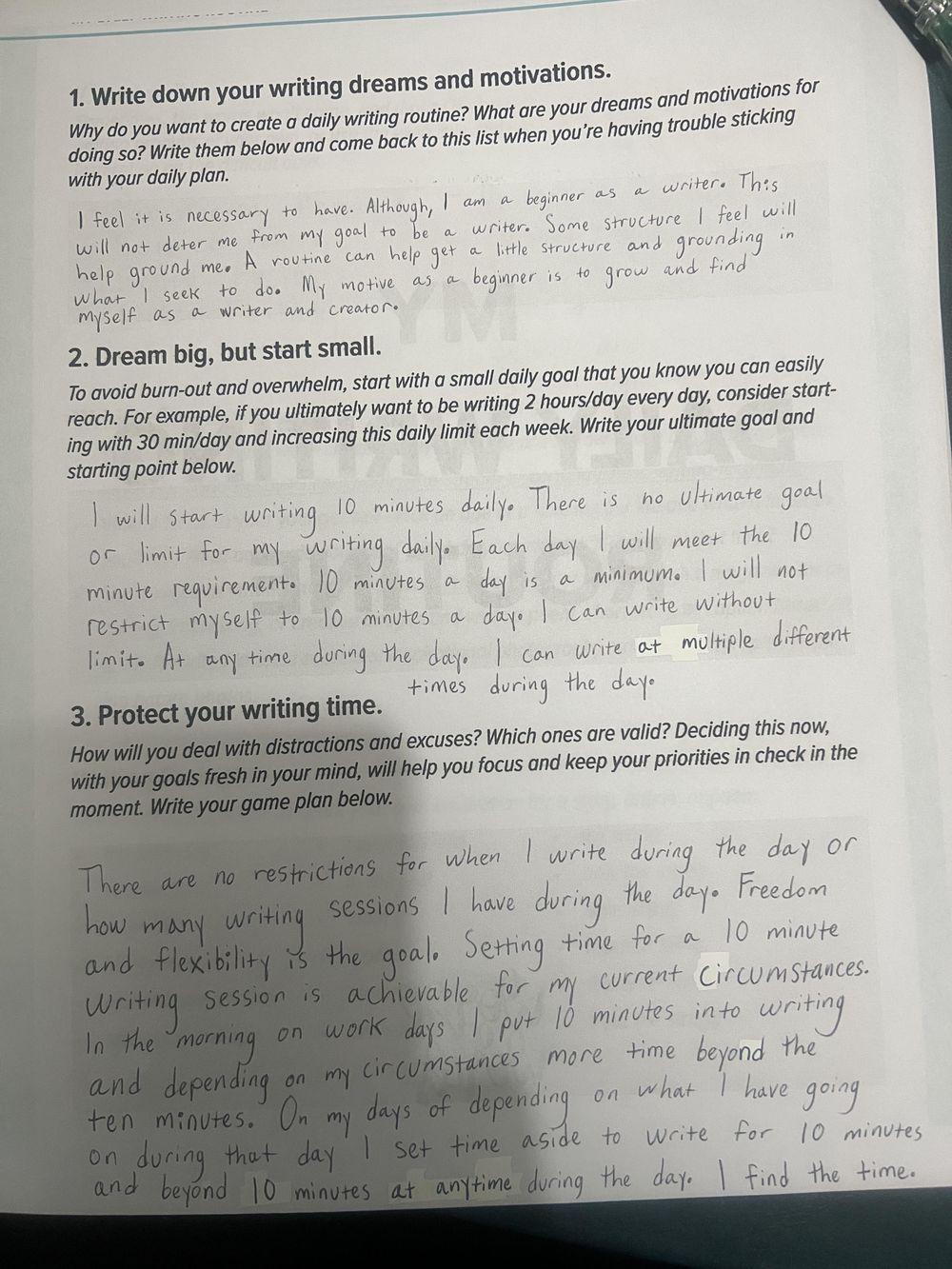 My Daily Writing Routine - image 1 - student project