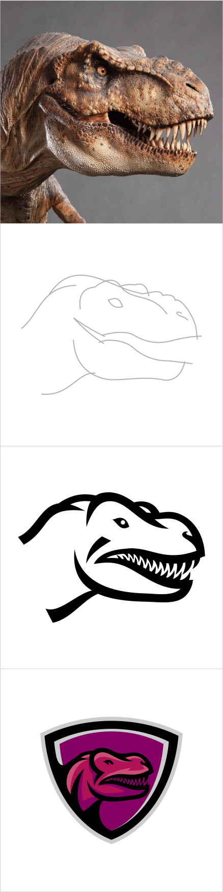 Bucks, Dinosaur, Vikings, Tiger Logos - image 11 - student project