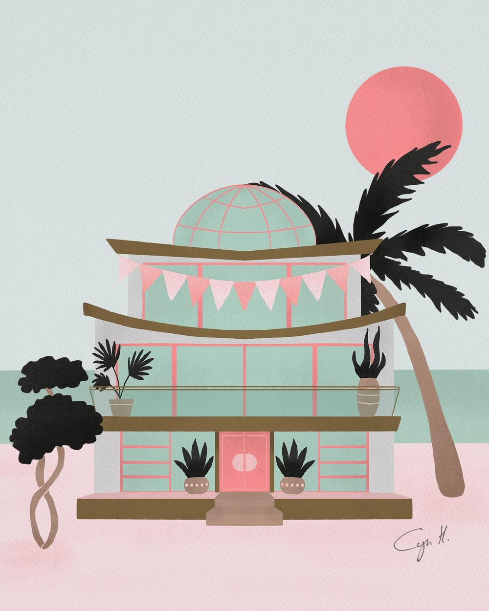 Mid century modern beach house - image 1 - student project
