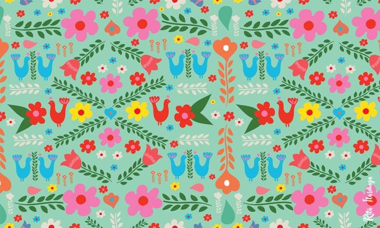 Workshop #1 & #3 Illustrate from Sketches/Designing Focal Prints: Folk Vibes - image 4 - student project