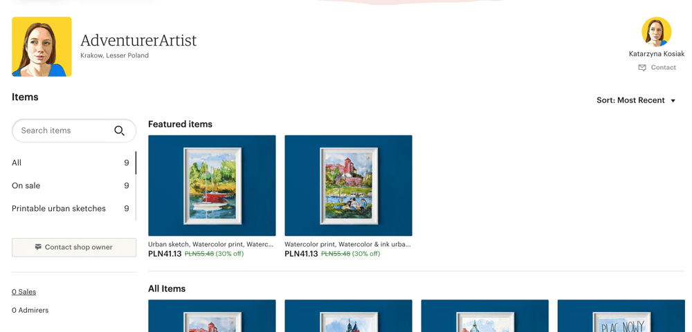 My Etsy Shop - image 1 - student project