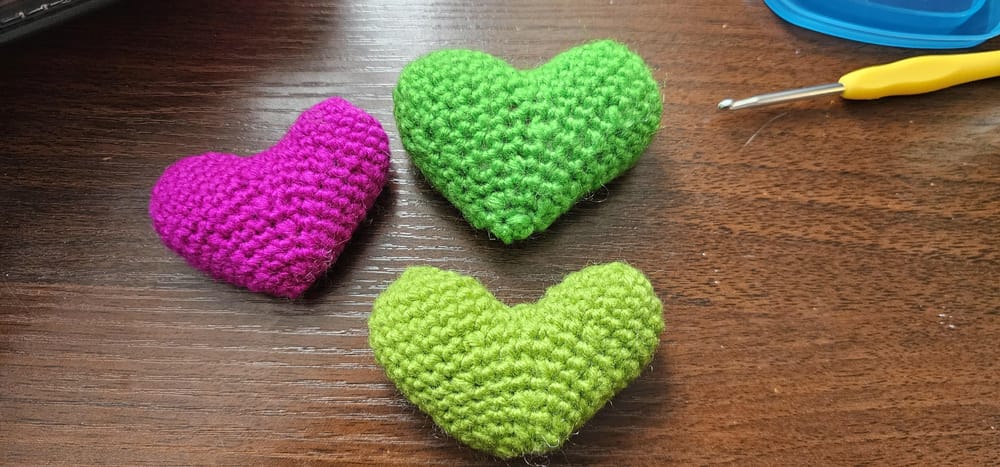 Crochet hearts - image 1 - student project