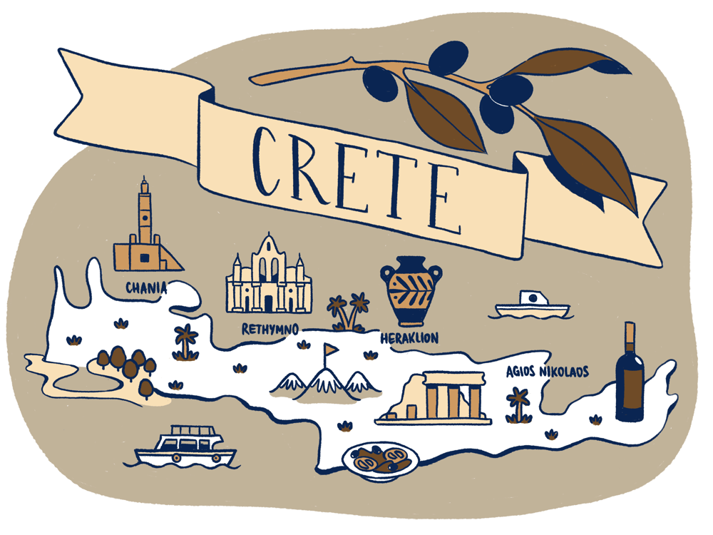 Illustrated Map of Crete - image 1 - student project