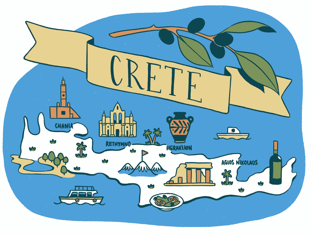 Illustrated Map of Crete - image 3 - student project