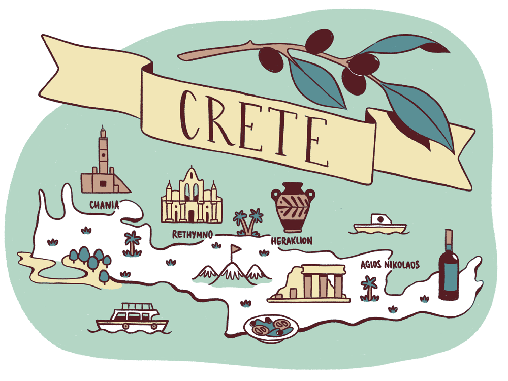 Illustrated Map of Crete - image 2 - student project