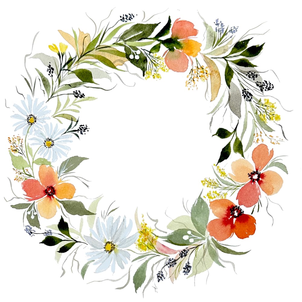 Watercolor Wreath - image 1 - student project