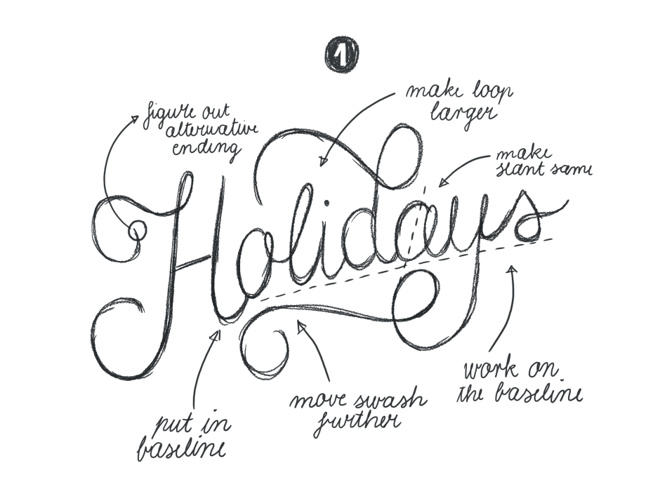 Hand Lettering for the Holidays - lesson No.2 - image 4 - student project