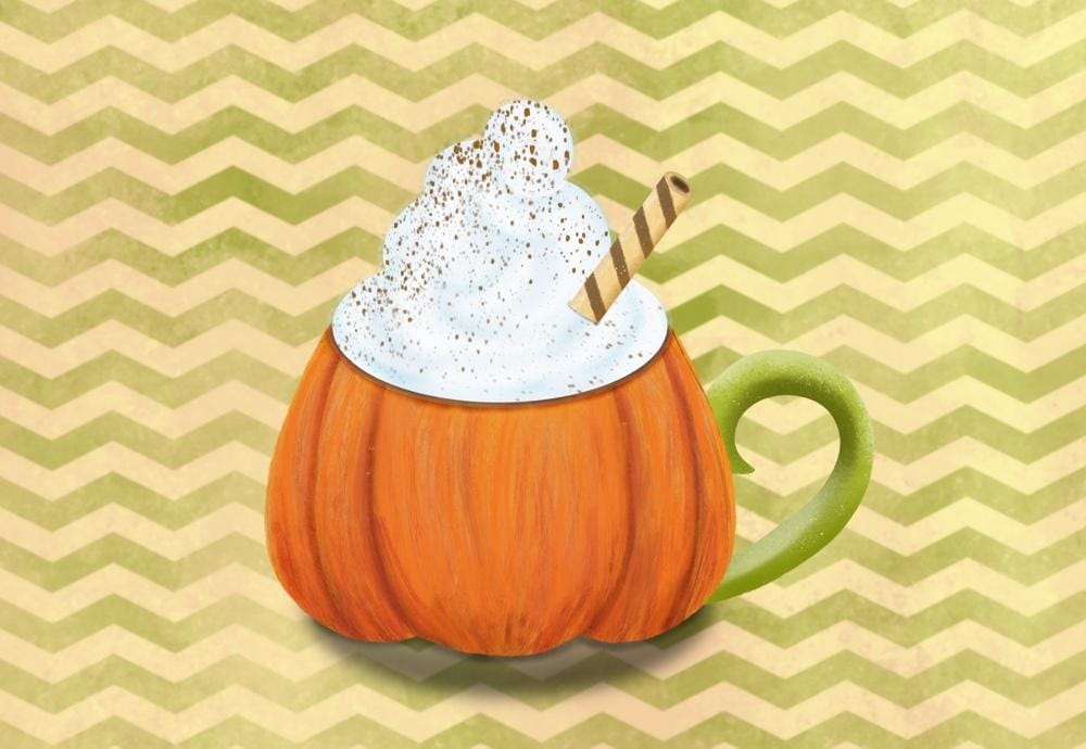 Fall pumpkin chevron - image 1 - student project