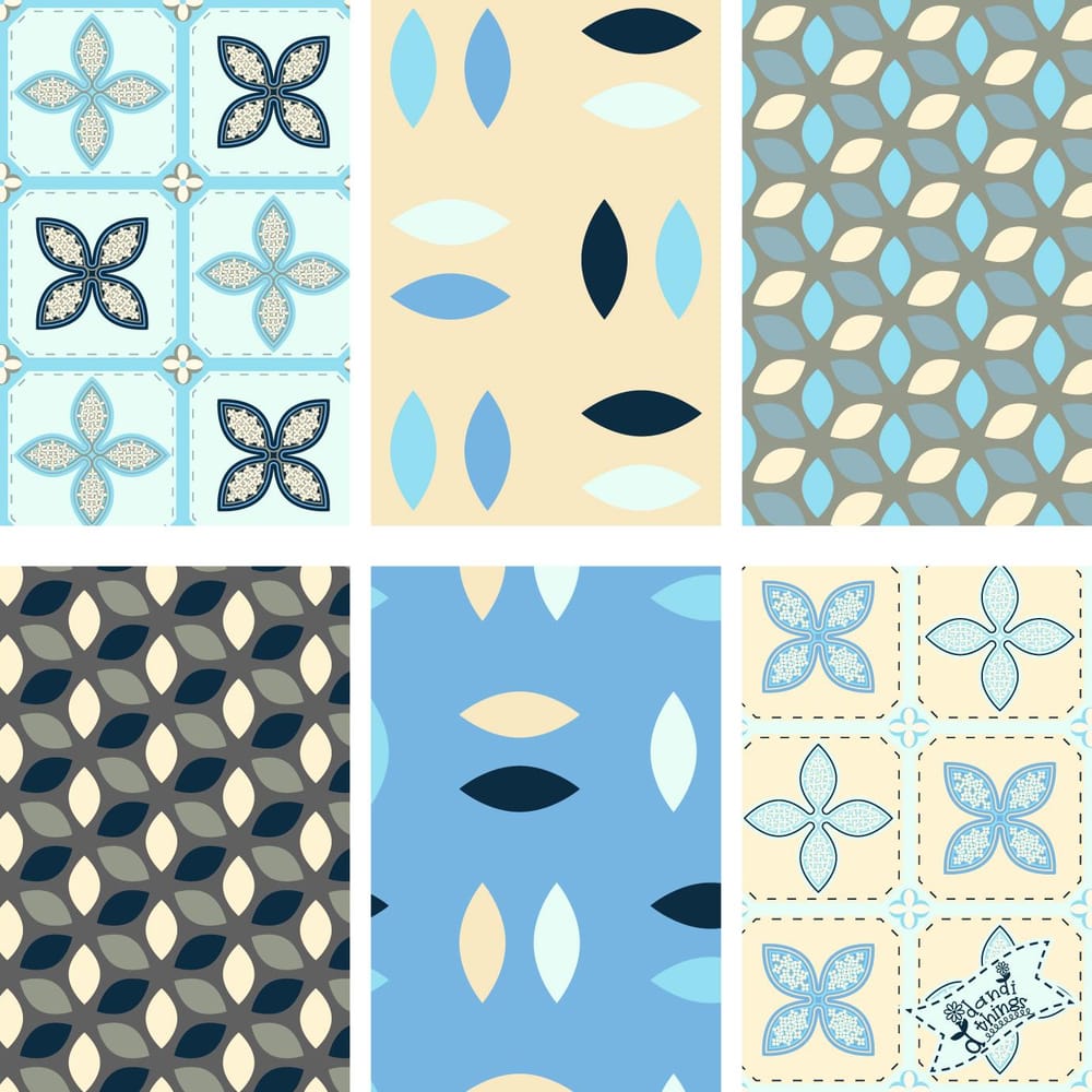 Casual Lounge Bleus Patterns - image 2 - student project